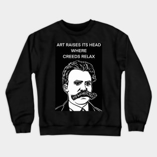 FRIEDRICH NIETZSCHE quote .6 - ink portrait Crewneck Sweatshirt